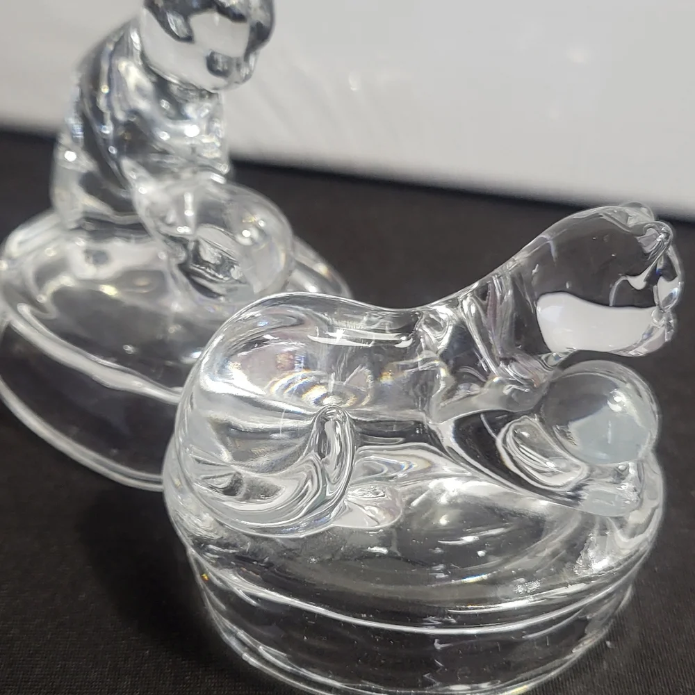Vintage Avon Crystal Cat Figurines